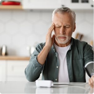 A man with a headache